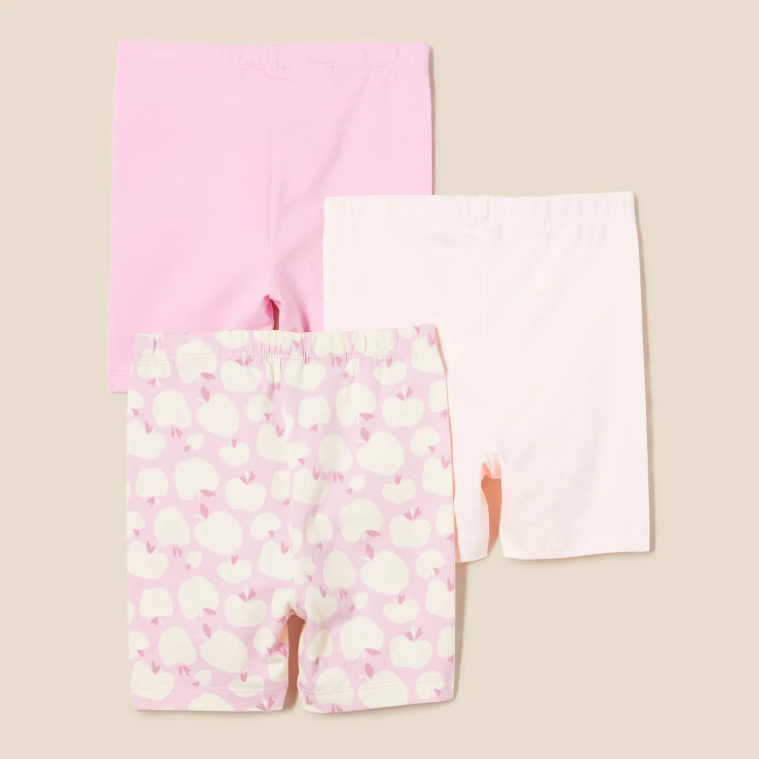 Amazon Essentials Toddlers and Baby Girls' Bike Shorts, Pack of 3