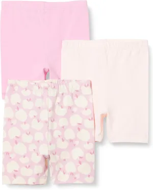 Amazon Essentials Toddlers and Baby Girls' Bike Shorts, Pack of 3