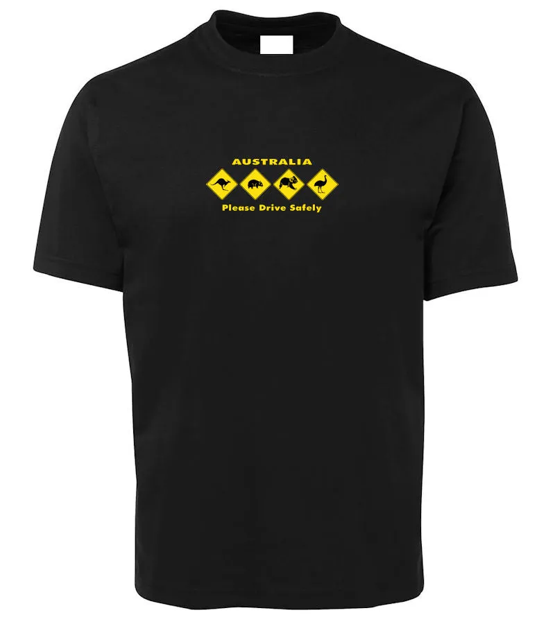 Australian Animal Road Signs Adults T-Shirt (Various Colours)