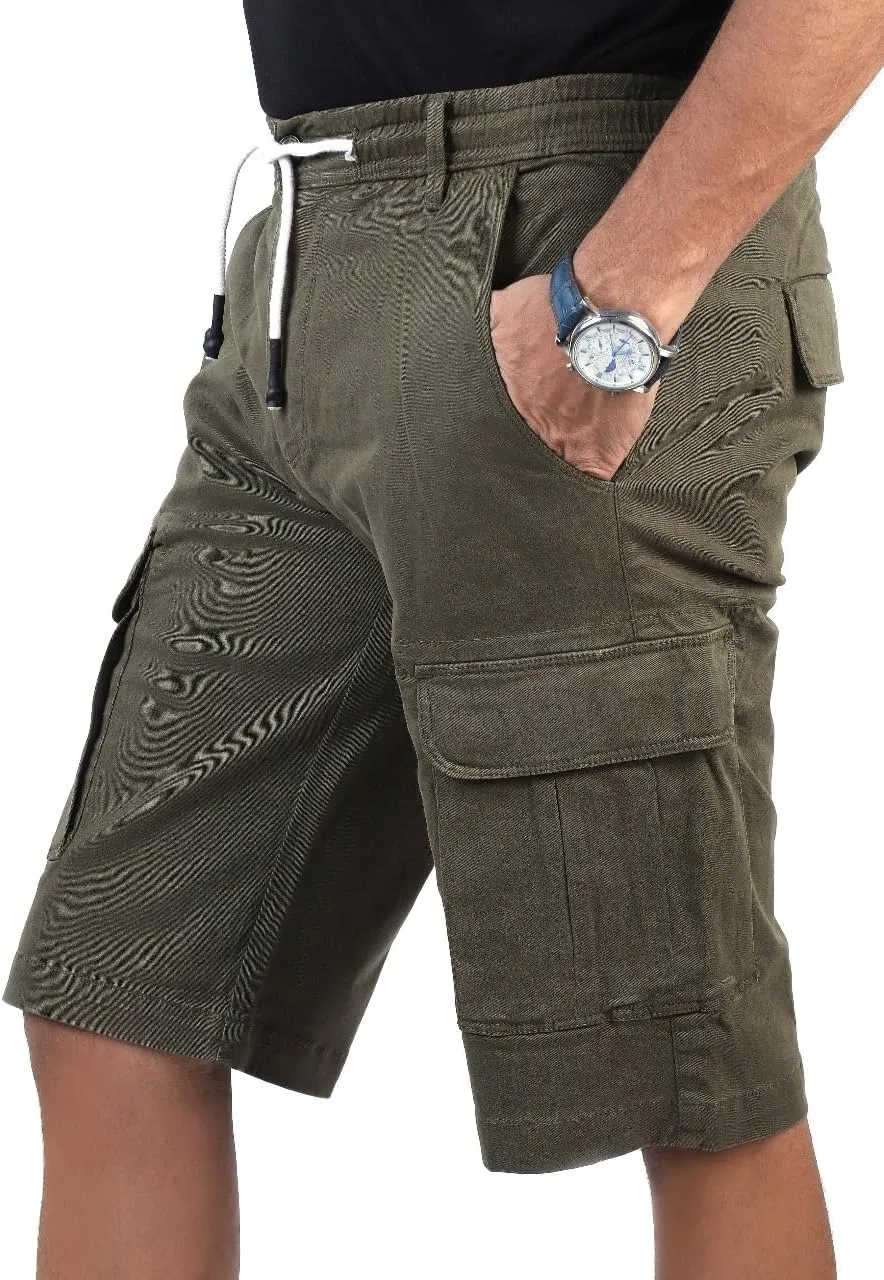 CHARBONNIER Cargo Shorts for Men's Performance Series Extreme Comfort, 100% Cotton