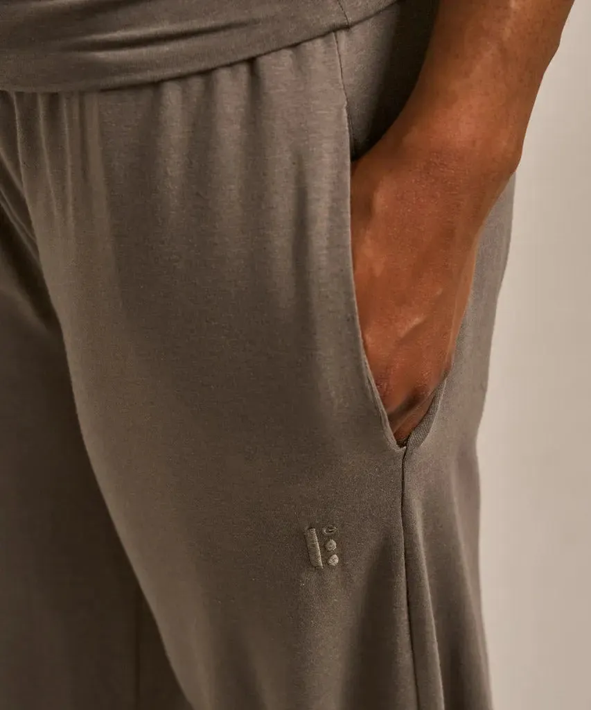 Dark Moss Horizon Cuffed Bamboo Yoga Pants
