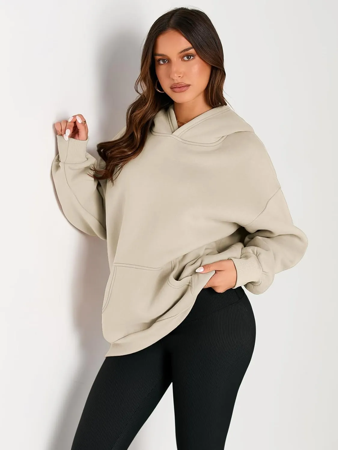 EFAN Womens Hoodies Oversized Sweatshirts Pullover Fleece Sweaters Long Sleeve Winter Fall Outfits Fashion Y2k Clothes