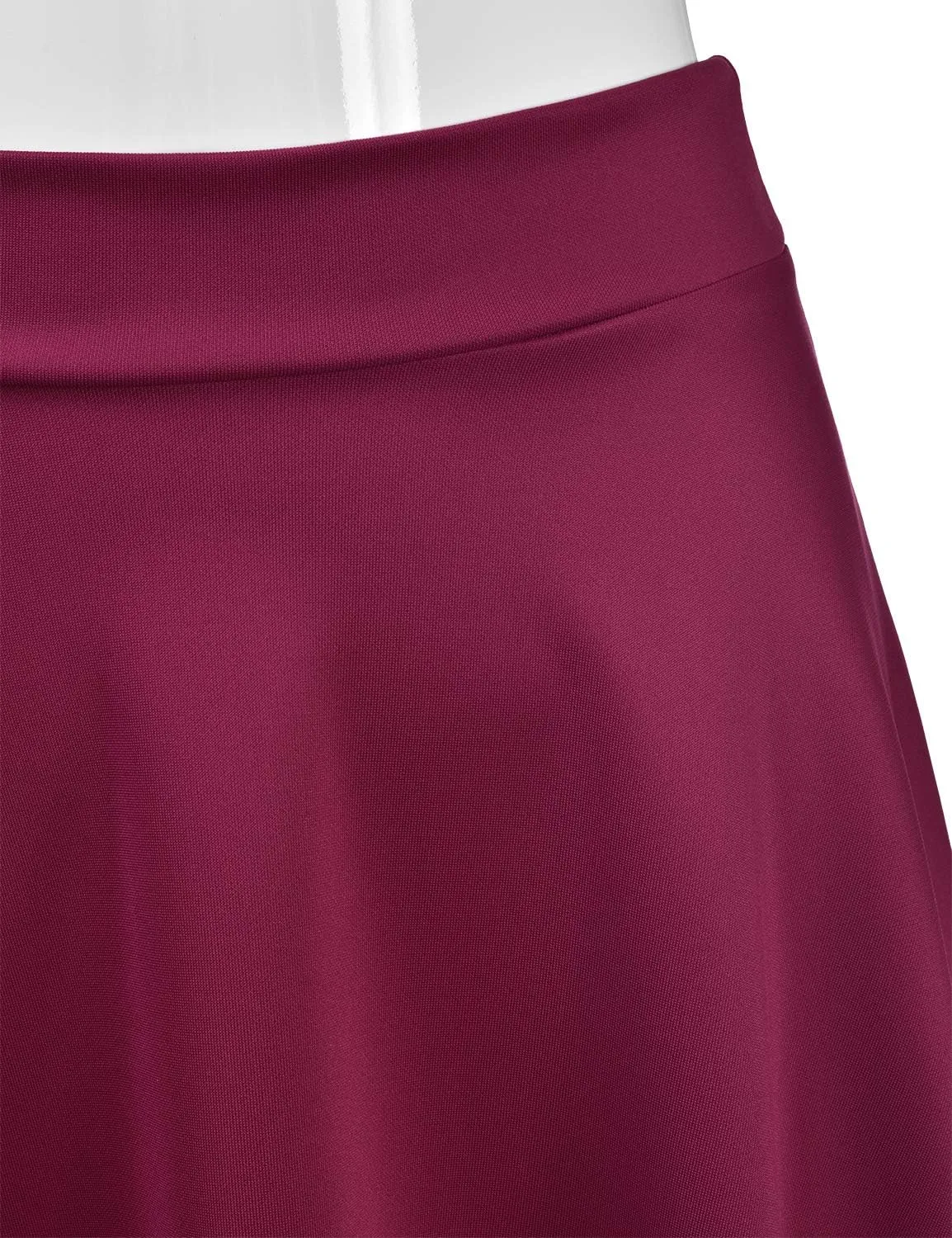EIMIN Women's Basic Versatile Stretchy Flared Casual Midi Skater Skirt (S-3XL)