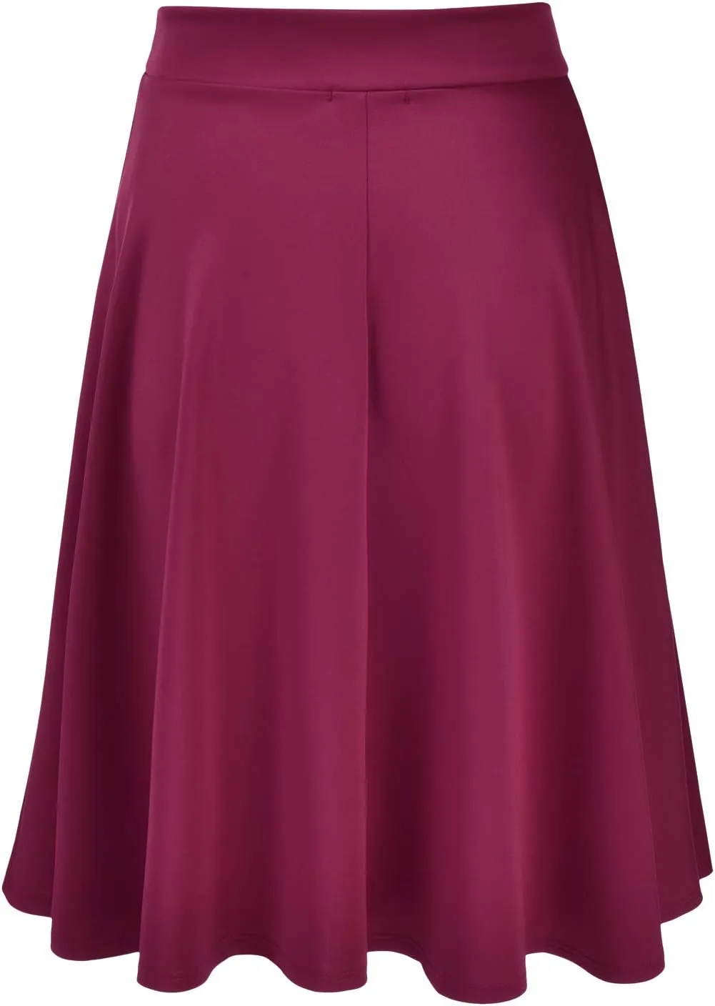 EIMIN Women's Basic Versatile Stretchy Flared Casual Midi Skater Skirt (S-3XL)