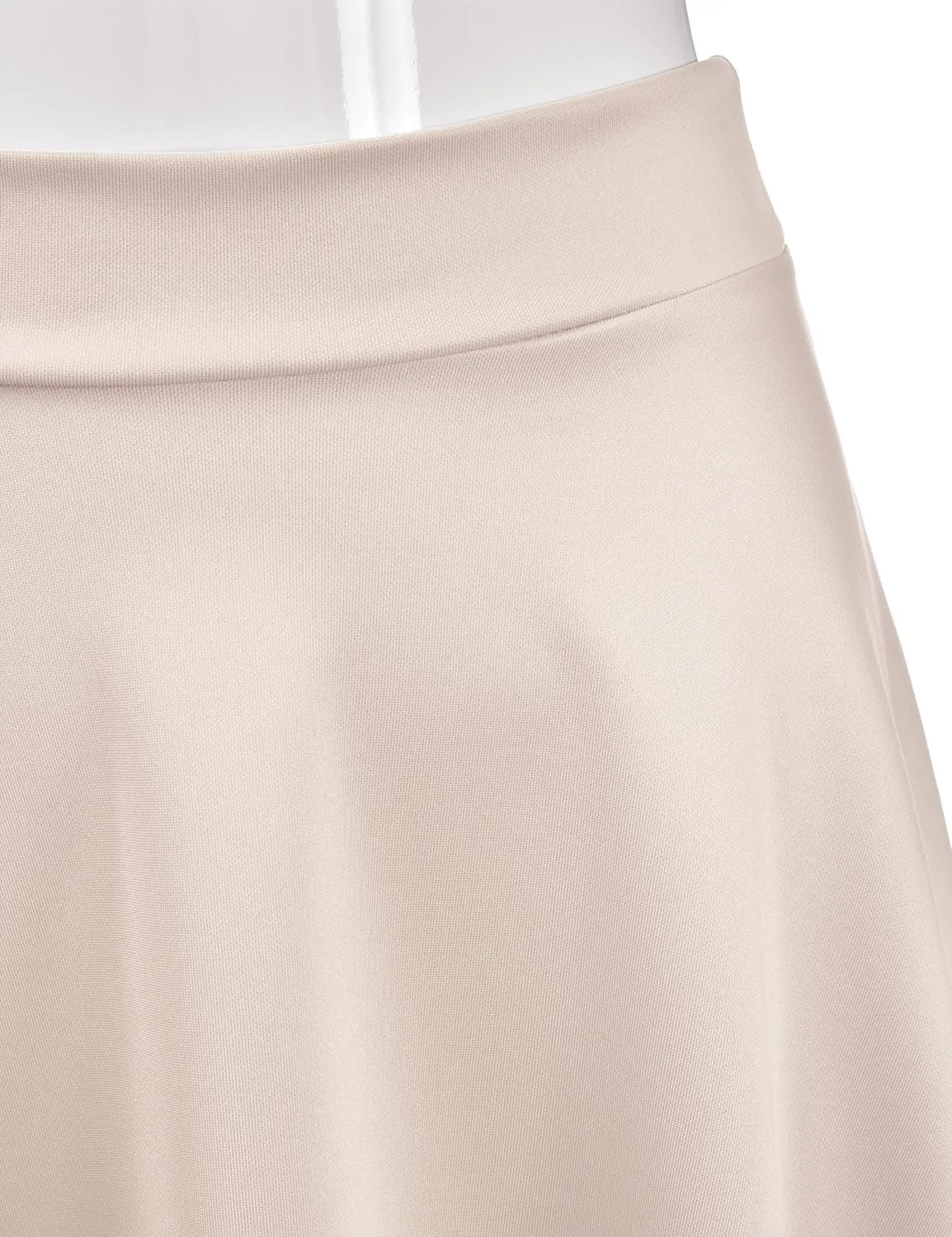 EIMIN Women's Basic Versatile Stretchy Flared Casual Midi Skater Skirt (S-3XL)