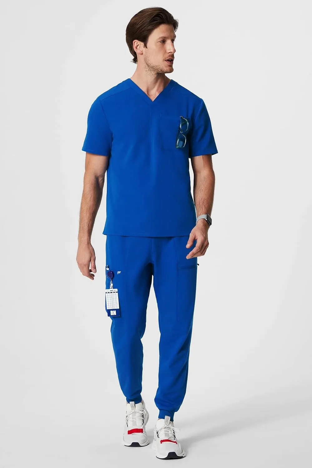 Fabletics Men's All-Shift 5-Pocket Scrub Jogger - MotionTech, 4-Way Stretch, Pocket-Packed, Lightweight, Semi-Slim Fit