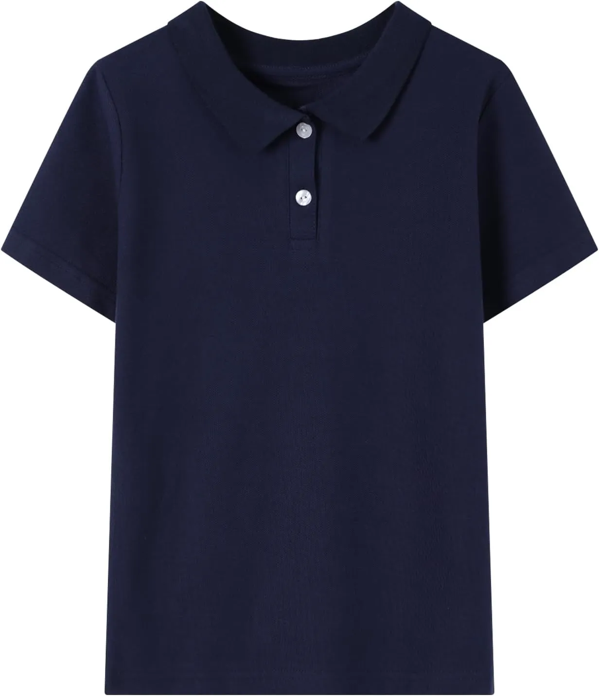 HILEELANG Unisex Boy Girl Uniform Polo Shirts Pique Cotton School Tops Tee Shirts 2 Packs