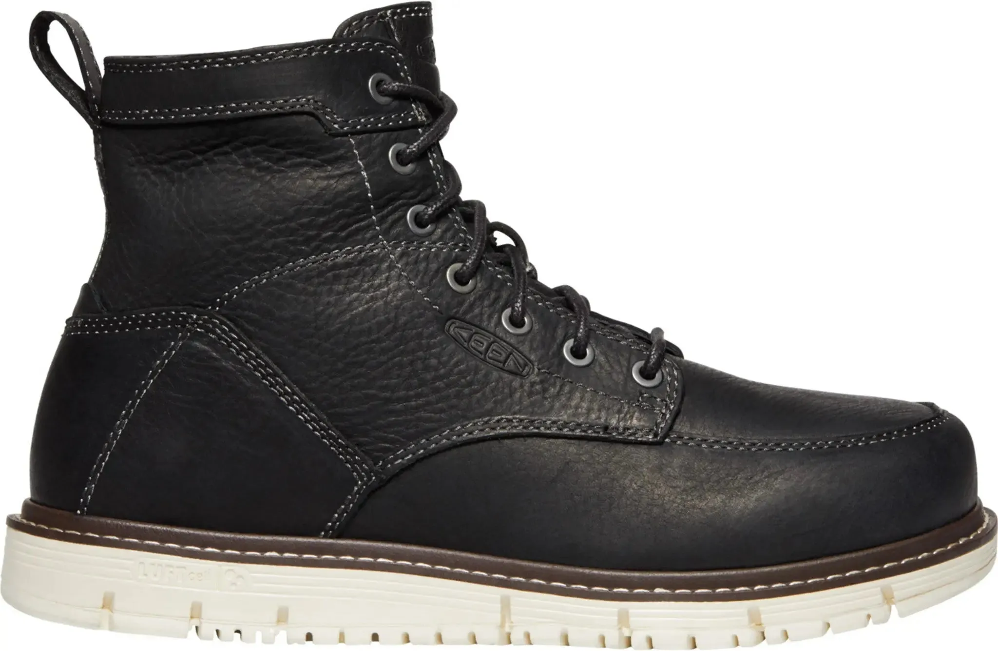 Men’s Keen San Jose 6" Soft Toe Work Boot – Ultra-Lightweight, Waterproof Leather, Slip-Resistant Comfort