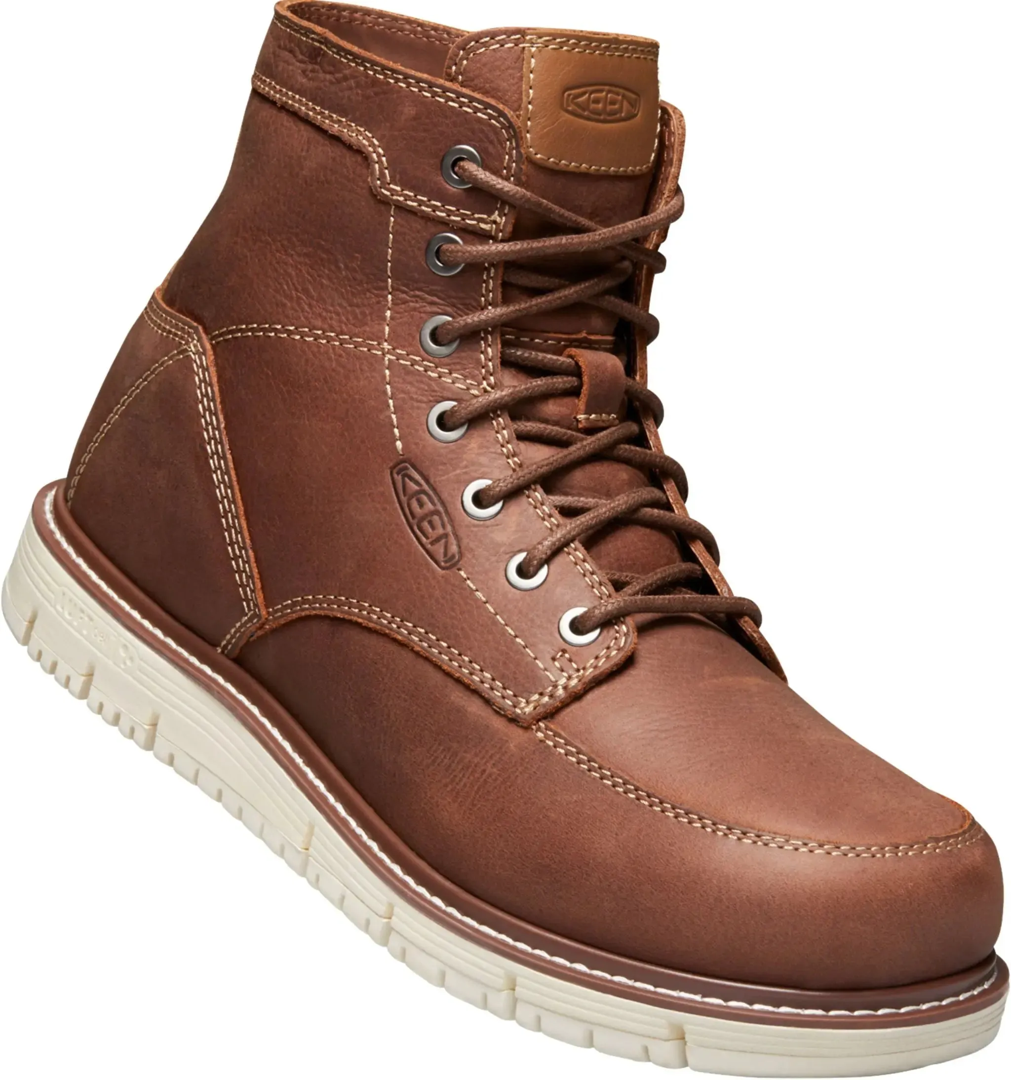 Men’s Keen San Jose 6" Soft Toe Work Boot – Ultra-Lightweight, Waterproof Leather, Slip-Resistant Comfort