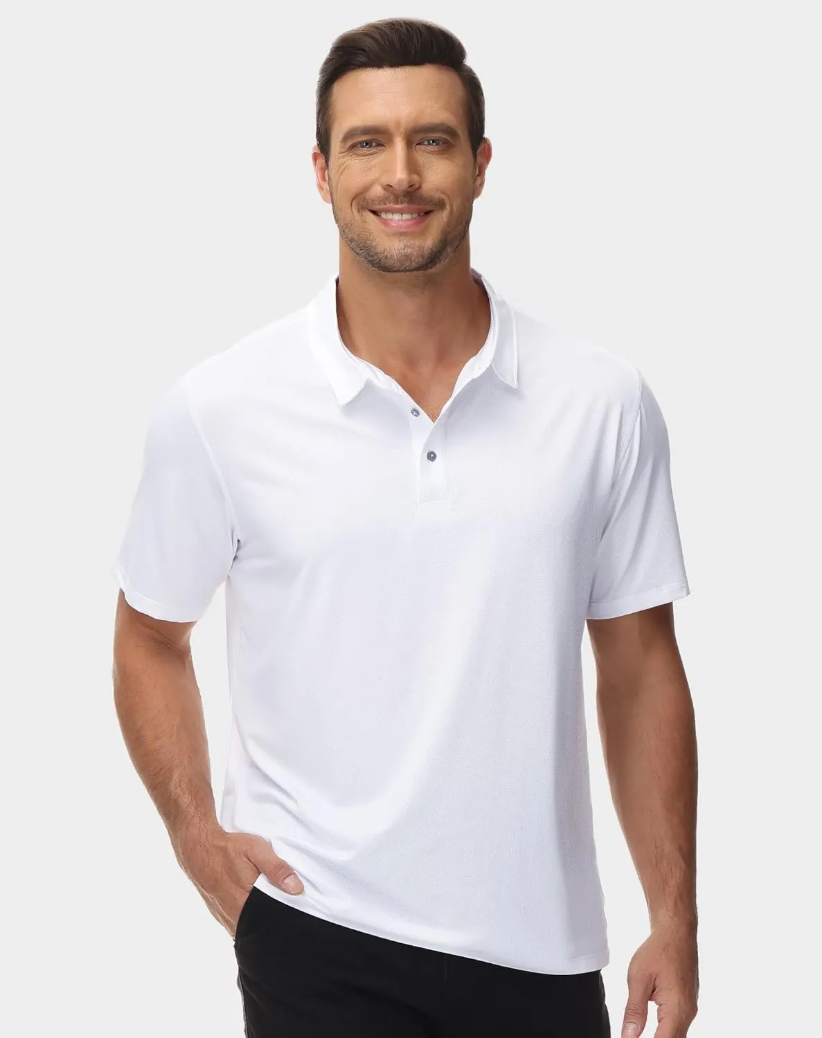 MIER Mens Polo Shirts Dry Fit Short Sleeve Performance Golf Shirt Moisture Wicking Athletic Casual Collared T-Shirt