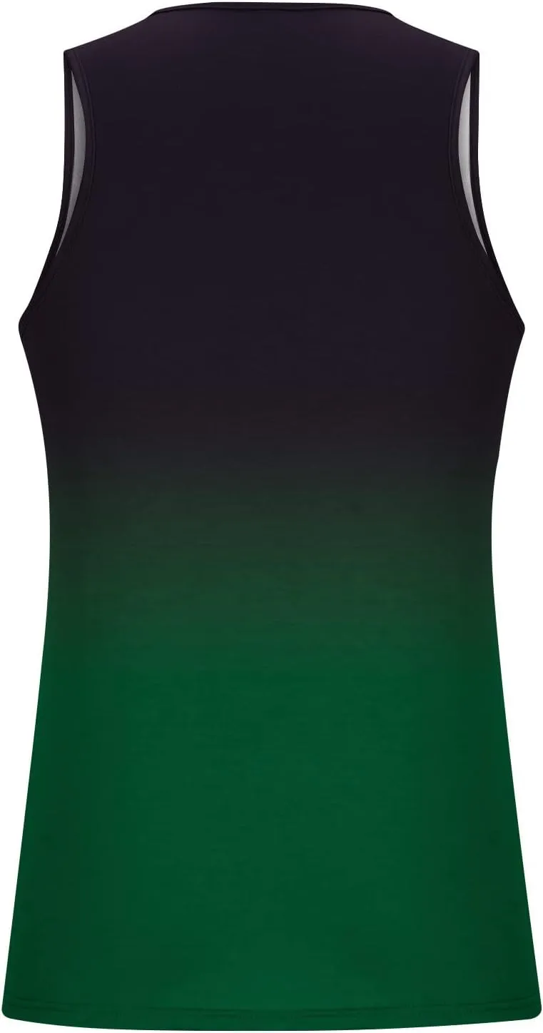 Muscularfit Beach Tank Tops for Men Summer Fashion Sleeveless Gradient Color Muscle Basic T Shirts Casual Loose Pullover Tops