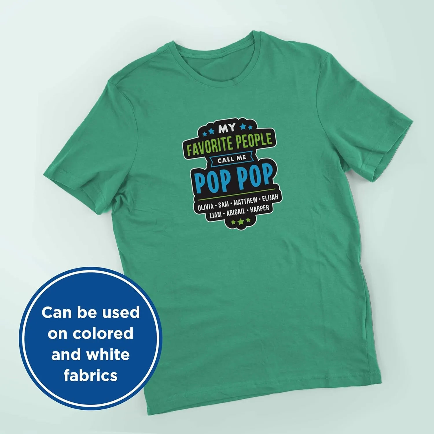 PrintWorks Printable Iron on Heat Transfer Paper for Dark Fabrics & T-Shirts, 8.5 x 11, 144 Sheets, Easily DIY, Made in The USA