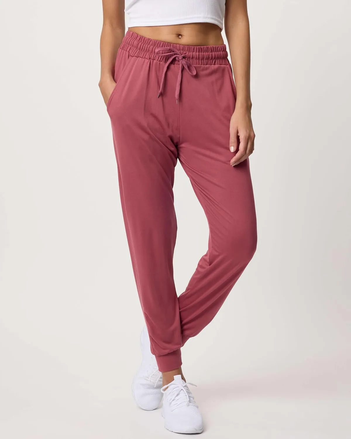Real Essentials 3 Pack: Women's Ultra-Soft Lounge Joggers Sweatpants Athletic Yoga Pants with Pockets (Available in Plus)