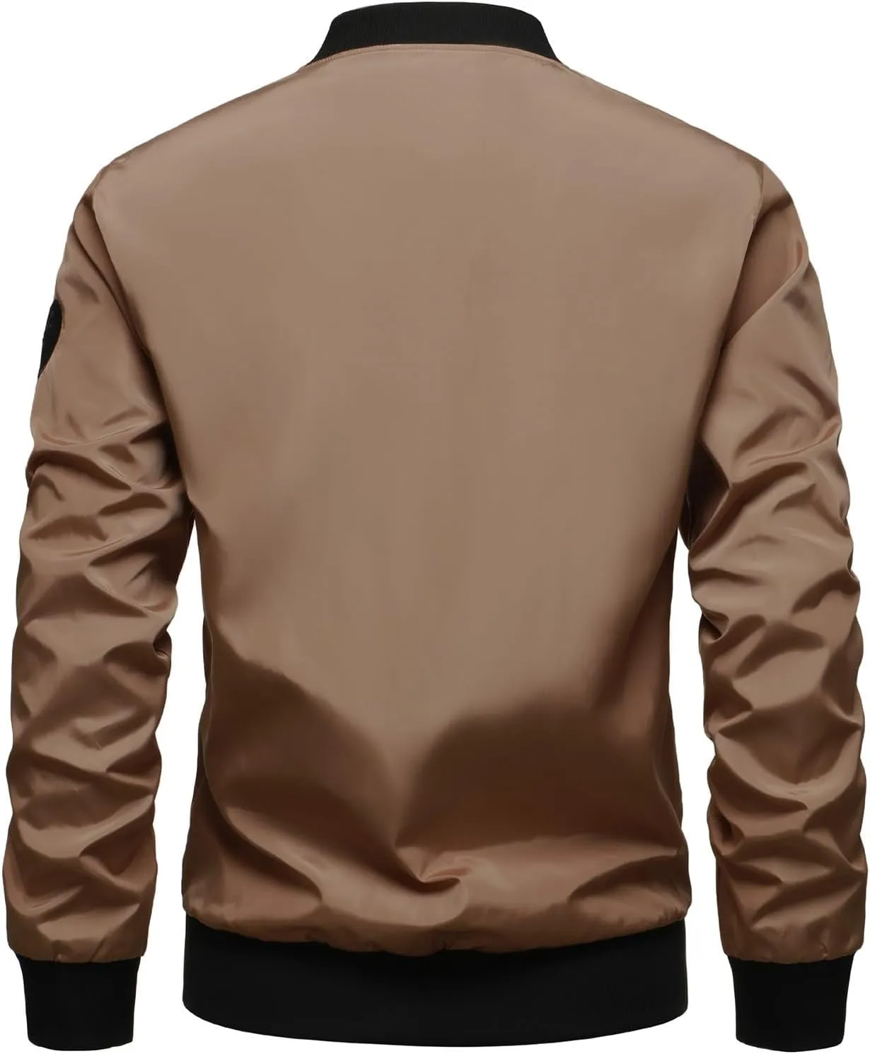 RTRDE Men's Lightweight Bomber Jacket Spring Fall Windbreaker Zip Up Coat with Pocket Casual Work Jackets, M-3XL