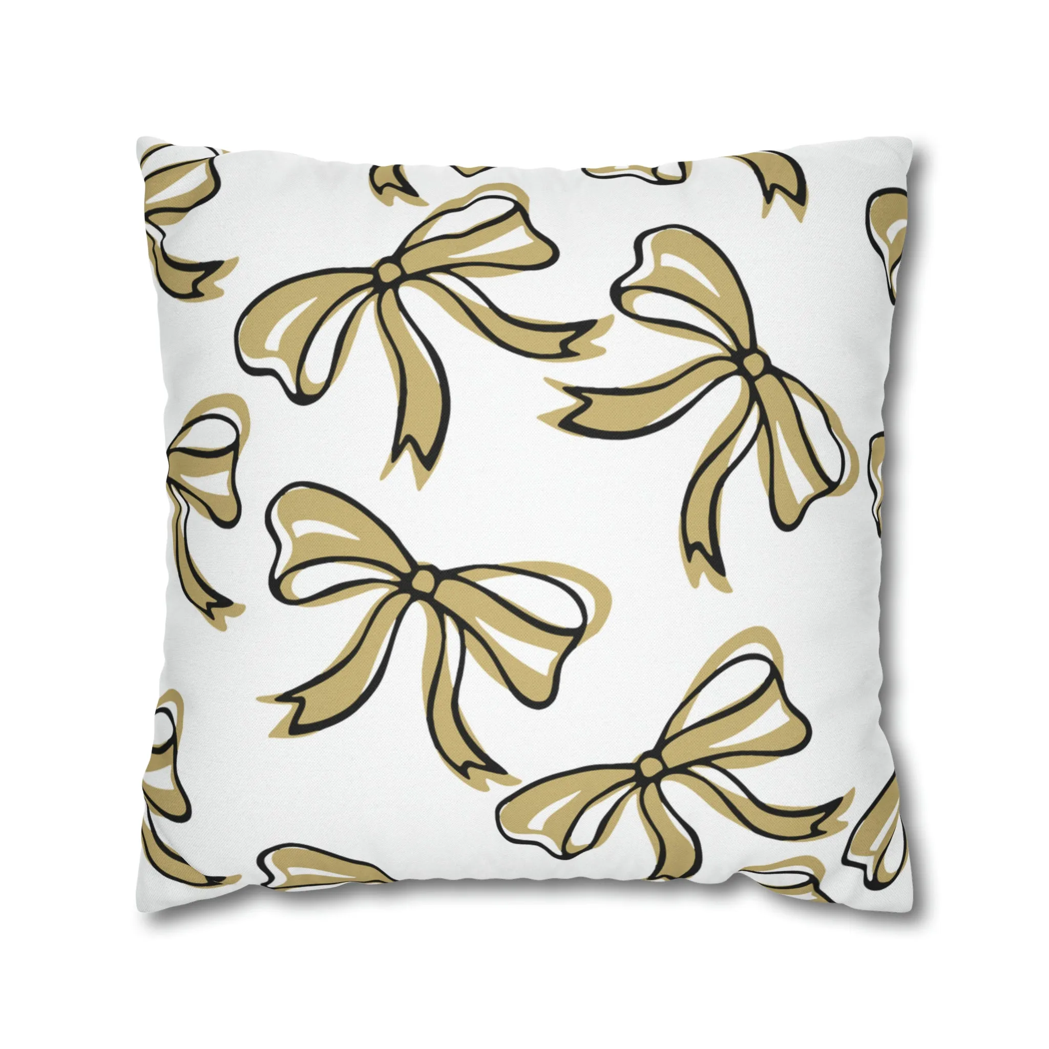 Trendy Bow College Pillow Cover - Dorm Pillow, Graduation Gift, Bed Party Gift, Acceptance Gift, College Gift, CU Boulder, UCF, Wake Forest,