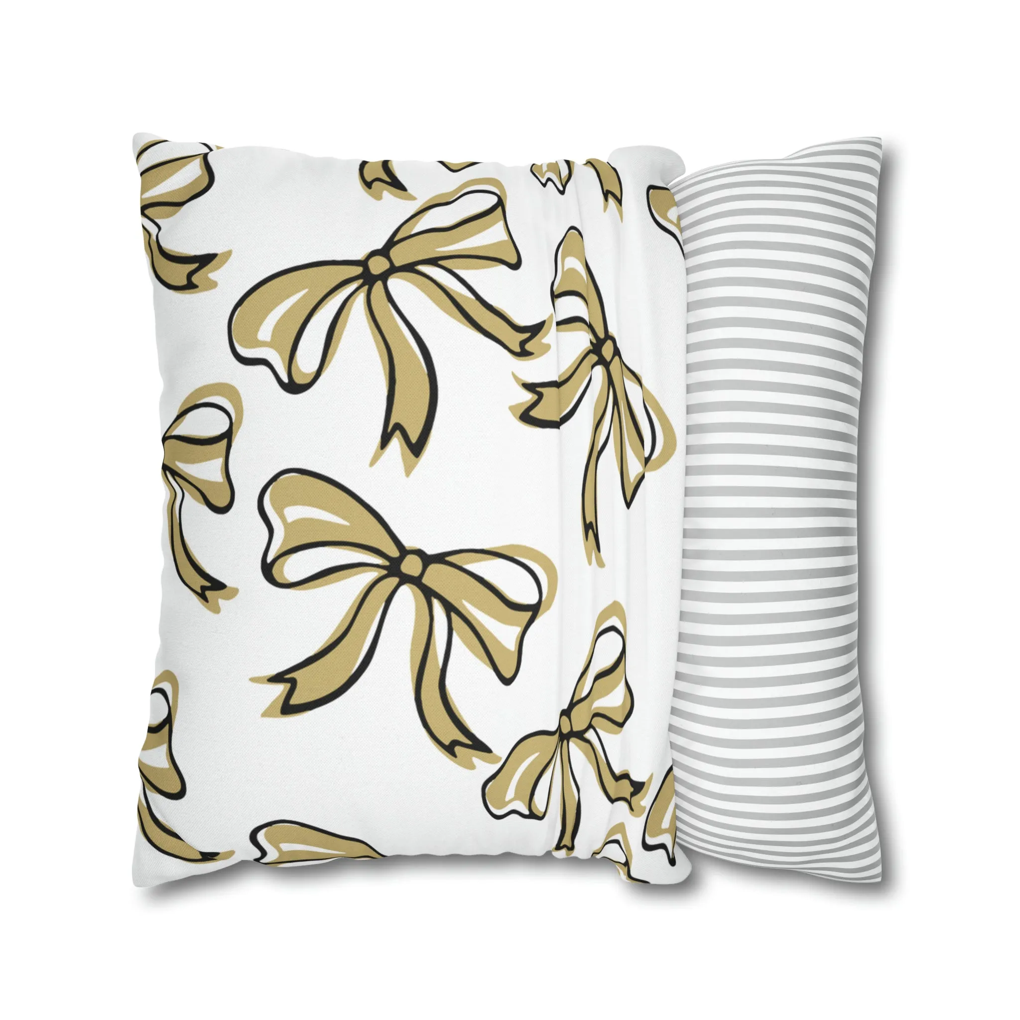 Trendy Bow College Pillow Cover - Dorm Pillow, Graduation Gift, Bed Party Gift, Acceptance Gift, College Gift, CU Boulder, UCF, Wake Forest,