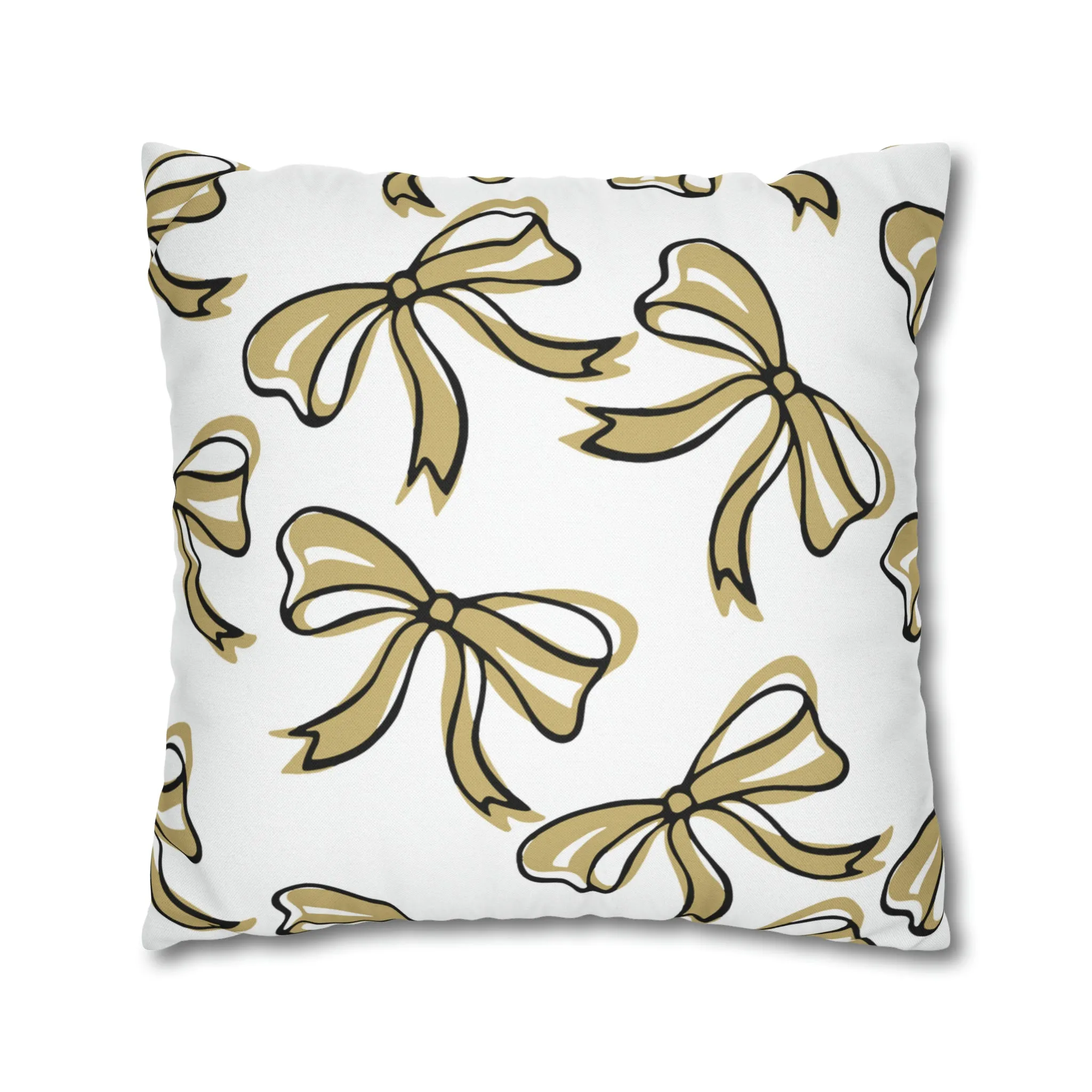 Trendy Bow College Pillow Cover - Dorm Pillow, Graduation Gift, Bed Party Gift, Acceptance Gift, College Gift, CU Boulder, UCF, Wake Forest,