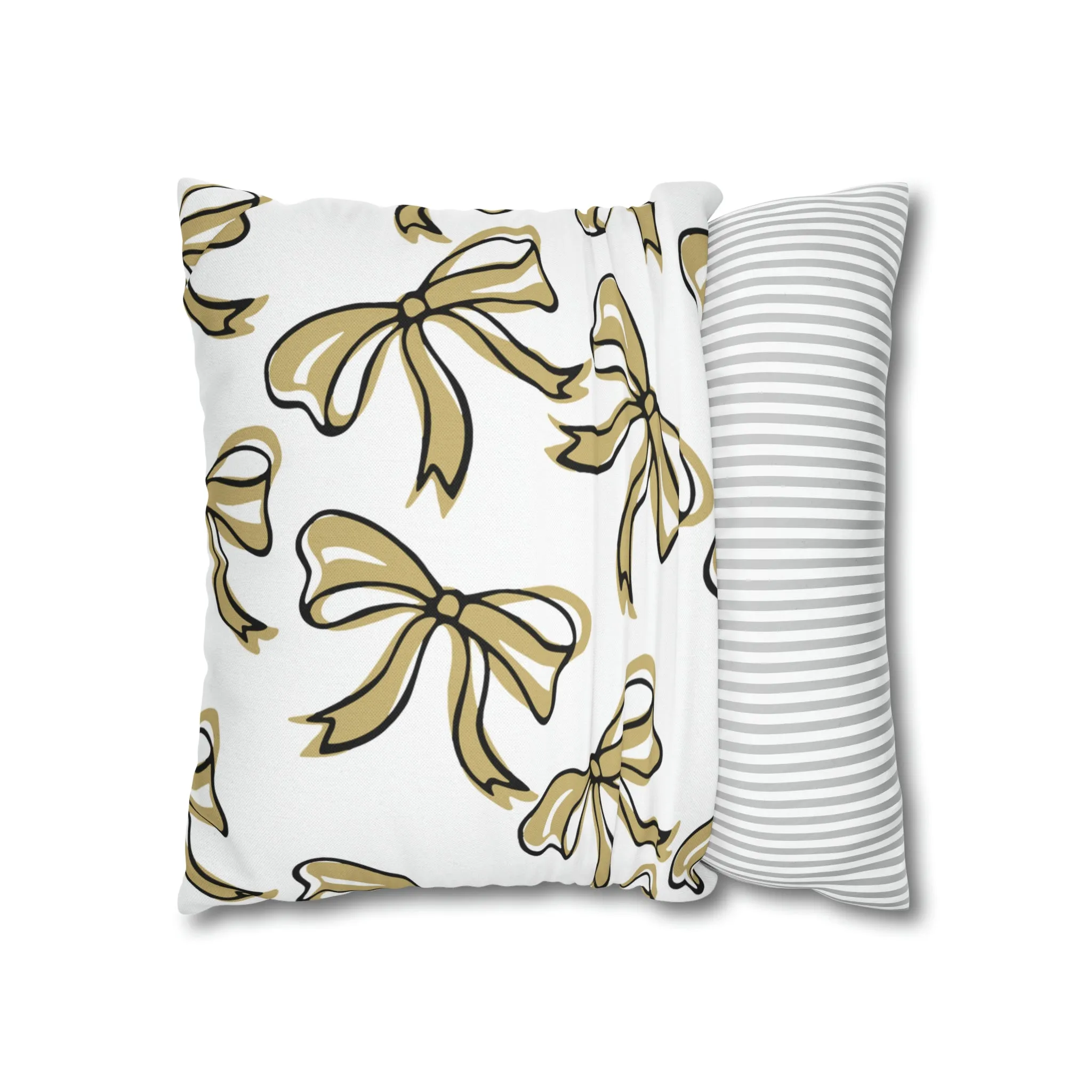 Trendy Bow College Pillow Cover - Dorm Pillow, Graduation Gift, Bed Party Gift, Acceptance Gift, College Gift, CU Boulder, UCF, Wake Forest,