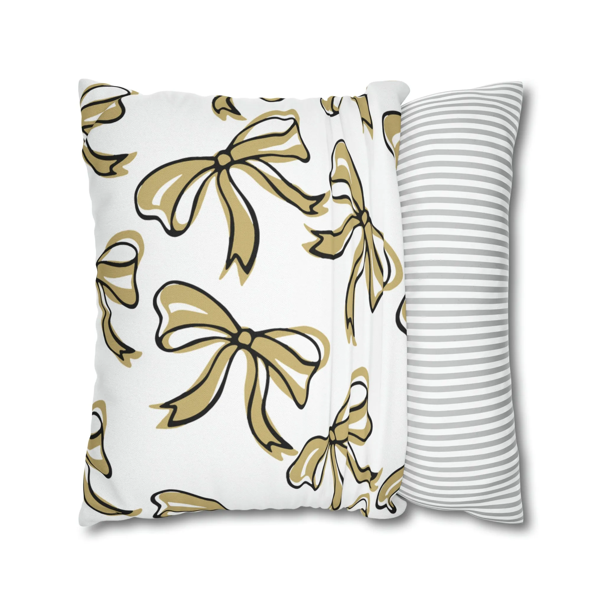 Trendy Bow College Pillow Cover - Dorm Pillow, Graduation Gift, Bed Party Gift, Acceptance Gift, College Gift, CU Boulder, UCF, Wake Forest,