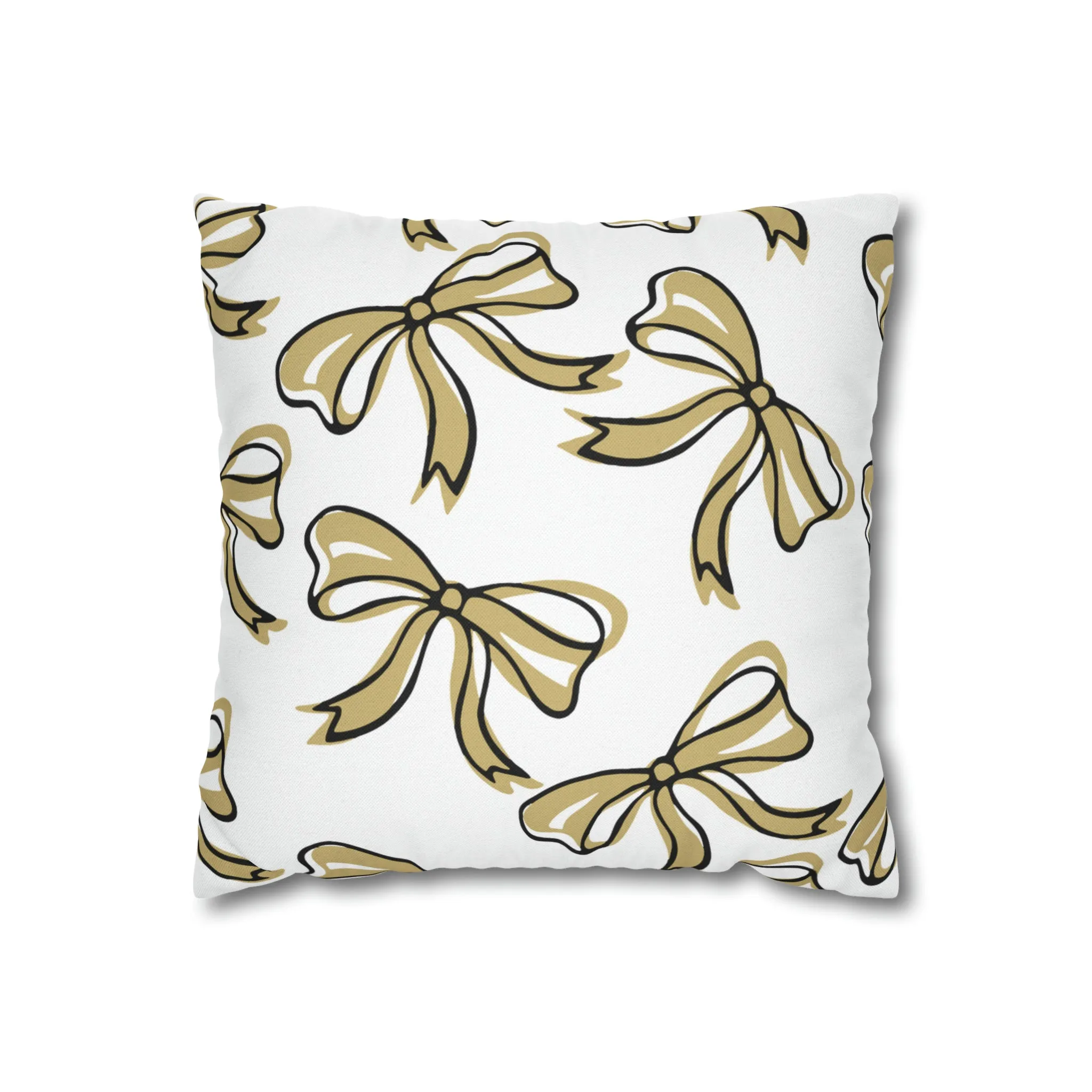 Trendy Bow College Pillow Cover - Dorm Pillow, Graduation Gift, Bed Party Gift, Acceptance Gift, College Gift, CU Boulder, UCF, Wake Forest,