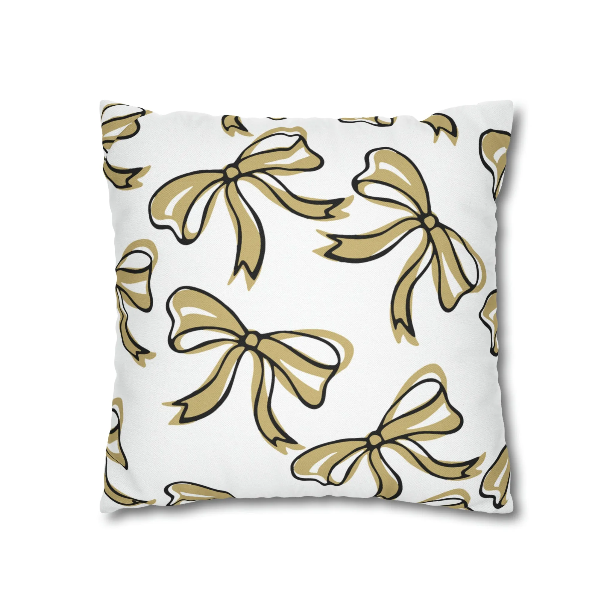 Trendy Bow College Pillow Cover - Dorm Pillow, Graduation Gift, Bed Party Gift, Acceptance Gift, College Gift, CU Boulder, UCF, Wake Forest,