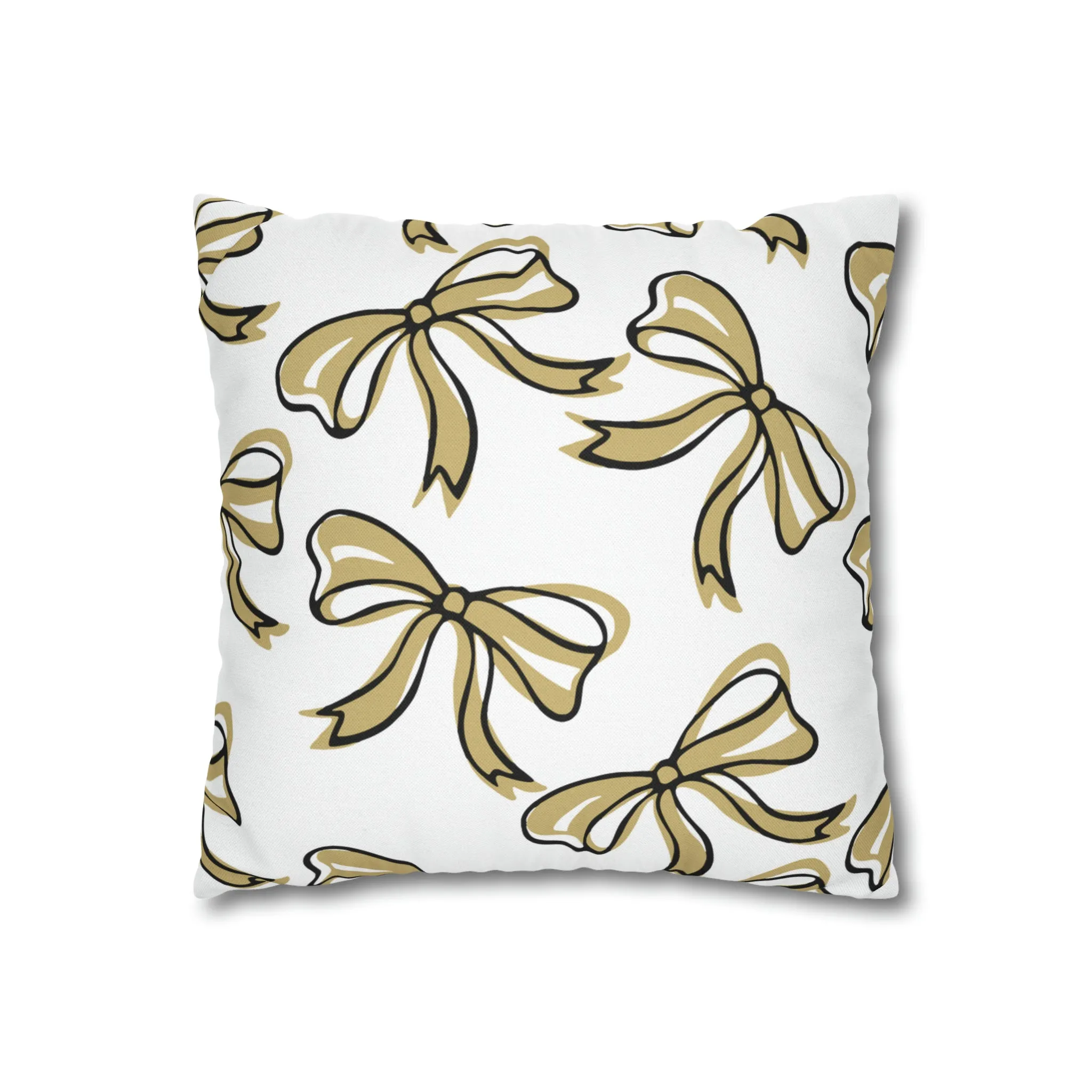 Trendy Bow College Pillow Cover - Dorm Pillow, Graduation Gift, Bed Party Gift, Acceptance Gift, College Gift, CU Boulder, UCF, Wake Forest,