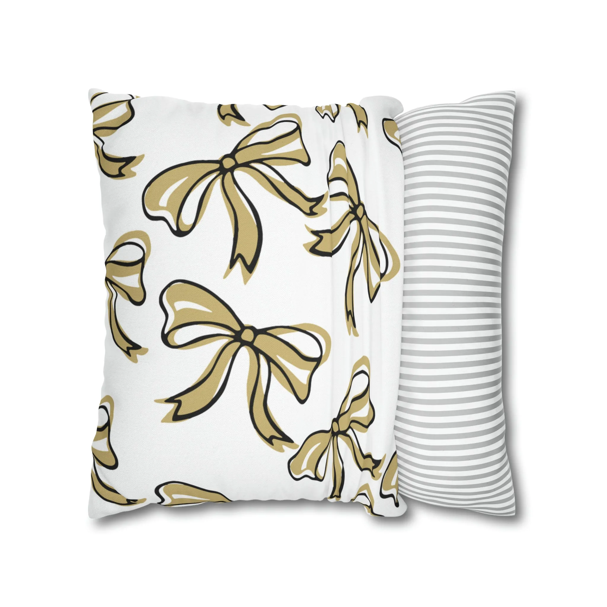 Trendy Bow College Pillow Cover - Dorm Pillow, Graduation Gift, Bed Party Gift, Acceptance Gift, College Gift, CU Boulder, UCF, Wake Forest,