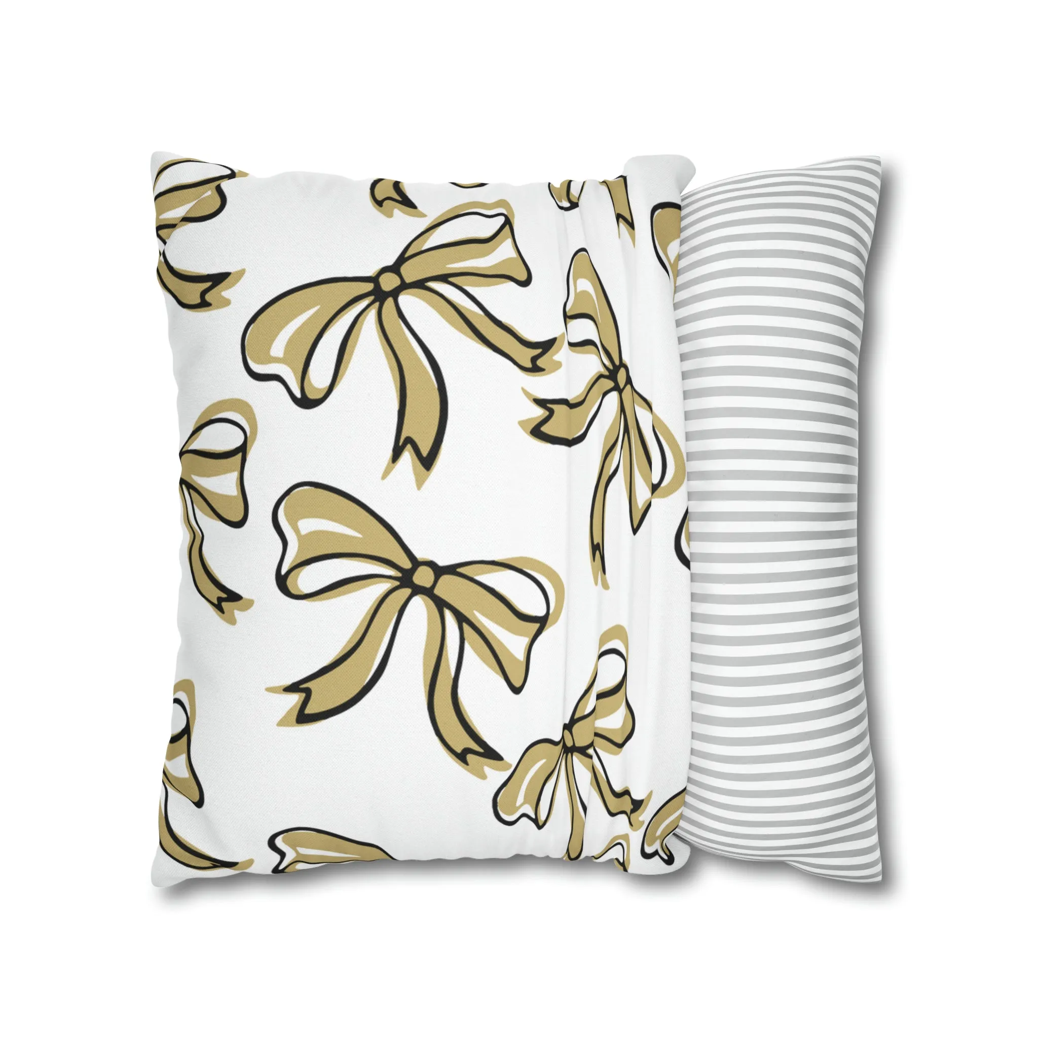 Trendy Bow College Pillow Cover - Dorm Pillow, Graduation Gift, Bed Party Gift, Acceptance Gift, College Gift, CU Boulder, UCF, Wake Forest,