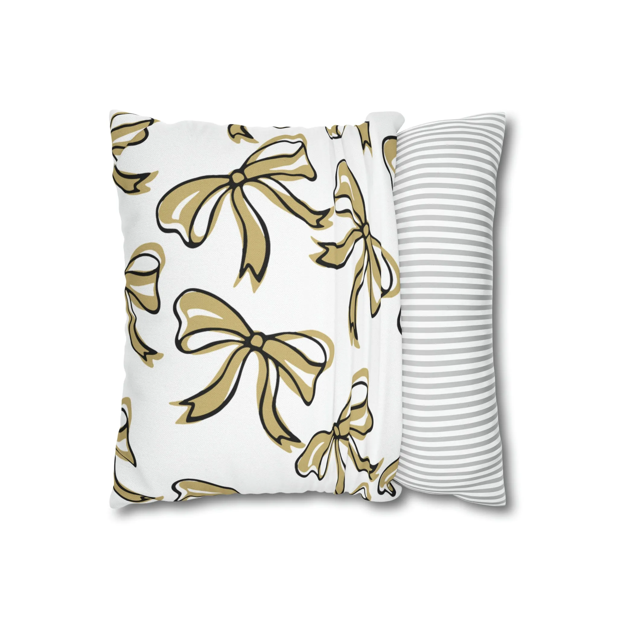 Trendy Bow College Pillow Cover - Dorm Pillow, Graduation Gift, Bed Party Gift, Acceptance Gift, College Gift, CU Boulder, UCF, Wake Forest,