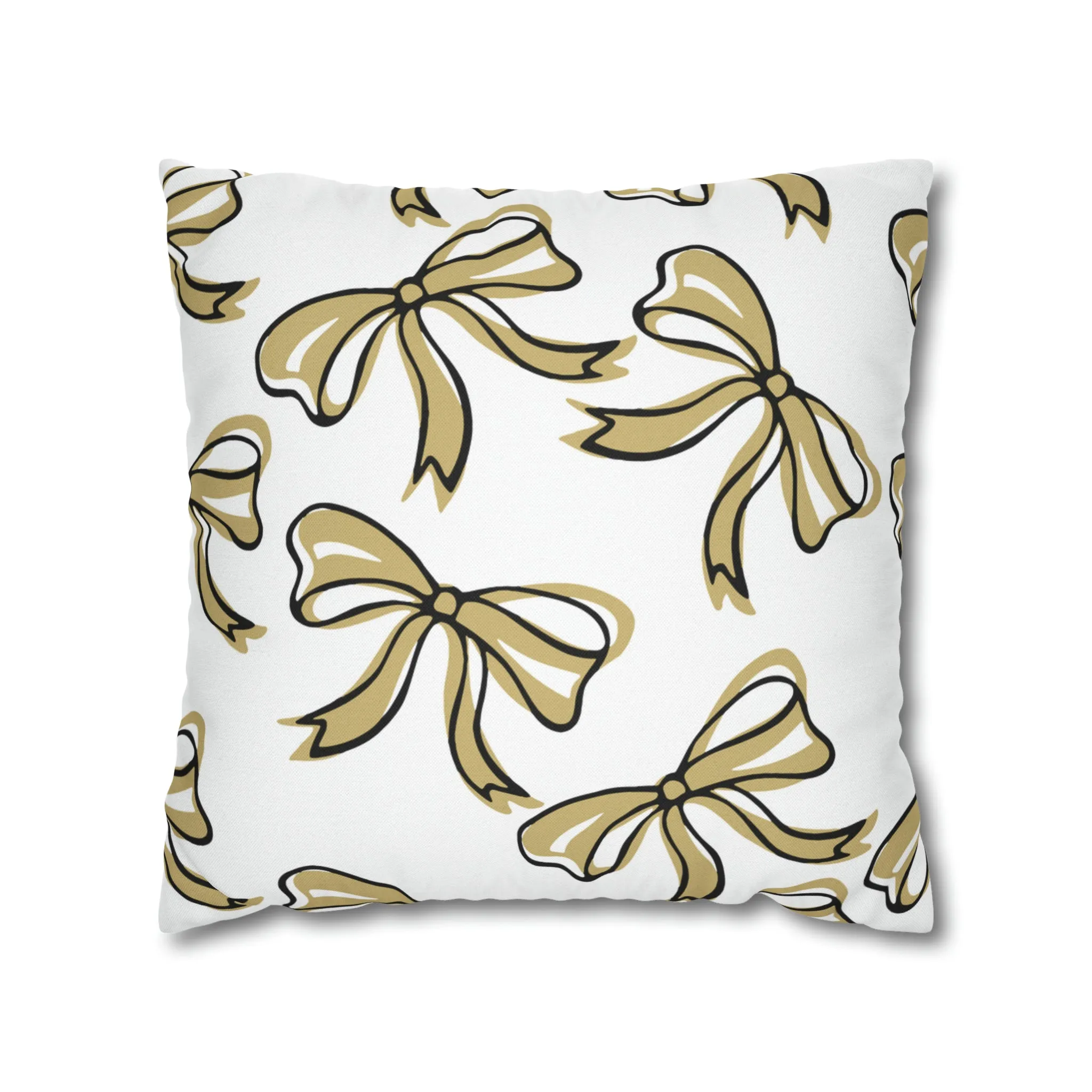 Trendy Bow College Pillow Cover - Dorm Pillow, Graduation Gift, Bed Party Gift, Acceptance Gift, College Gift, CU Boulder, UCF, Wake Forest,