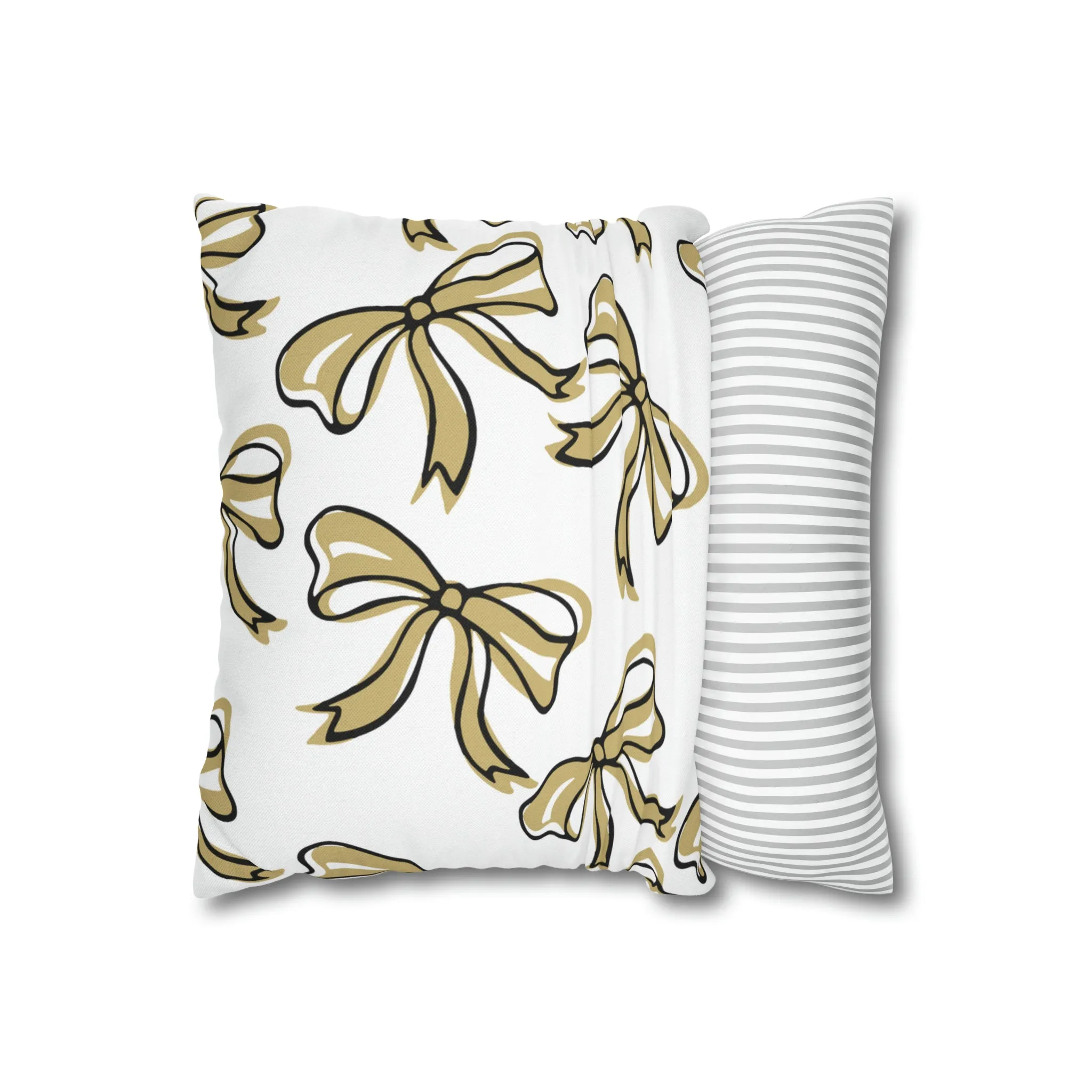 Trendy Bow College Pillow Cover - Dorm Pillow, Graduation Gift, Bed Party Gift, Acceptance Gift, College Gift, CU Boulder, UCF, Wake Forest,