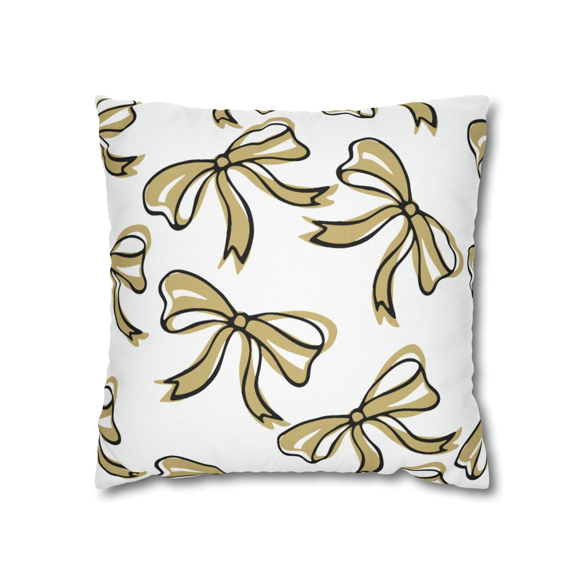 Trendy Bow College Pillow Cover - Dorm Pillow, Graduation Gift, Bed Party Gift, Acceptance Gift, College Gift, CU Boulder, UCF, Wake Forest,