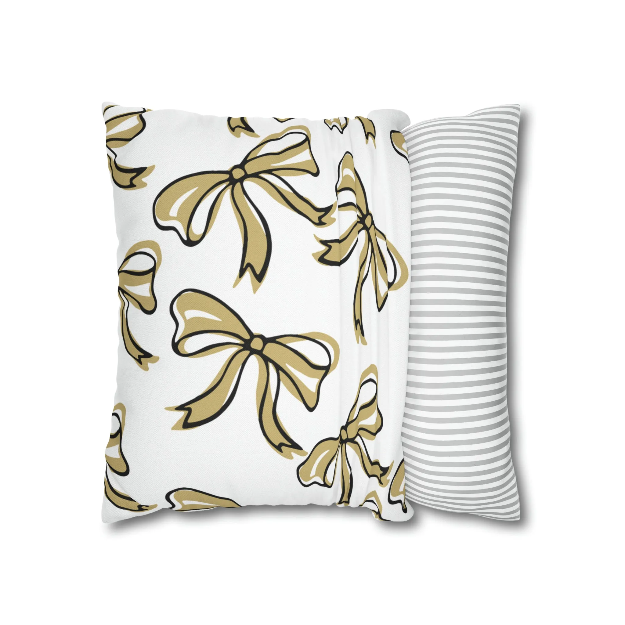 Trendy Bow College Pillow Cover - Dorm Pillow, Graduation Gift, Bed Party Gift, Acceptance Gift, College Gift, CU Boulder, UCF, Wake Forest,
