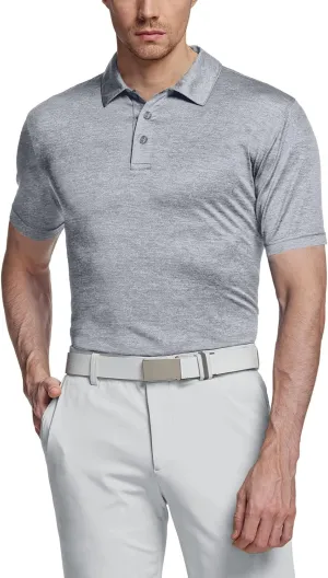 TSLA Men's Short Sleeve Polo Shirts, Regular fit Quick Dry Golf Shirts, Sports Performance Dri Flex Tech Solid Top Shirts