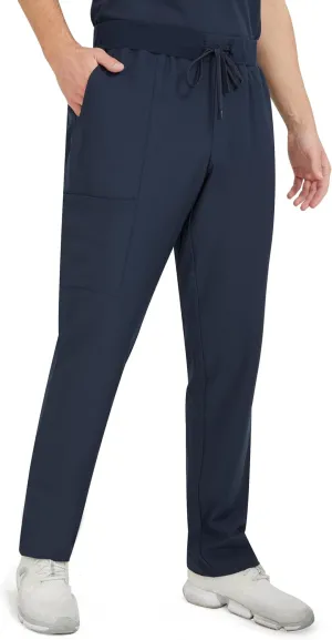 Ubon Scrub Pants for Men, Medical Workwear with 5 Pockets, Straight Leg Fit, Elastic Waistband Drawstring Men's Scrubs