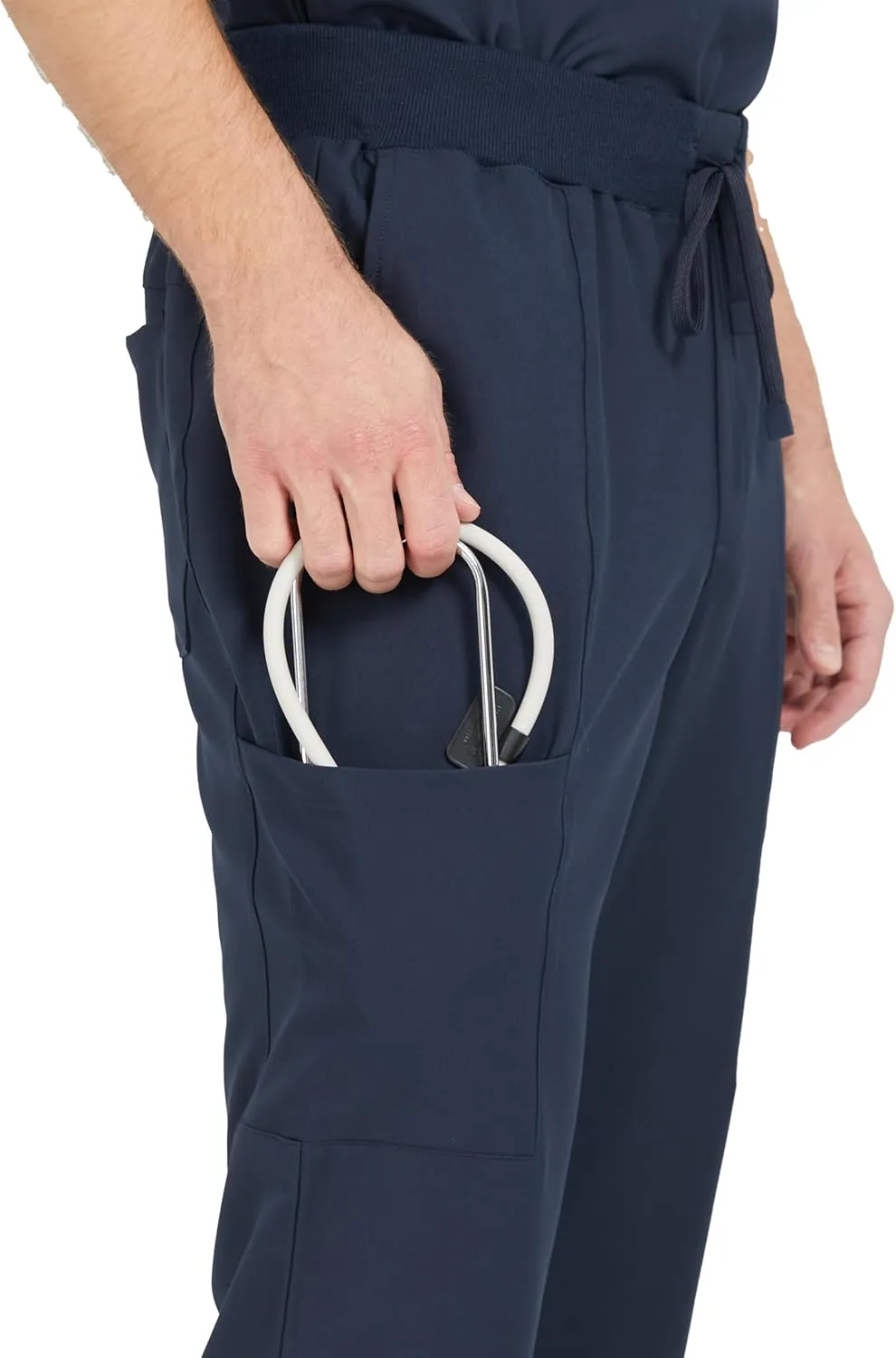 Ubon Scrub Pants for Men, Medical Workwear with 5 Pockets, Straight Leg Fit, Elastic Waistband Drawstring Men's Scrubs