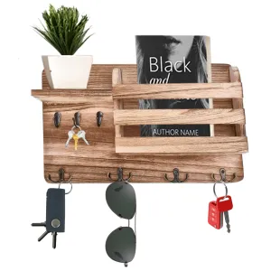 Wooden Key Holder Wall Mount- 129"X39"X78" - Hanging Mail Sorter And Key Rack