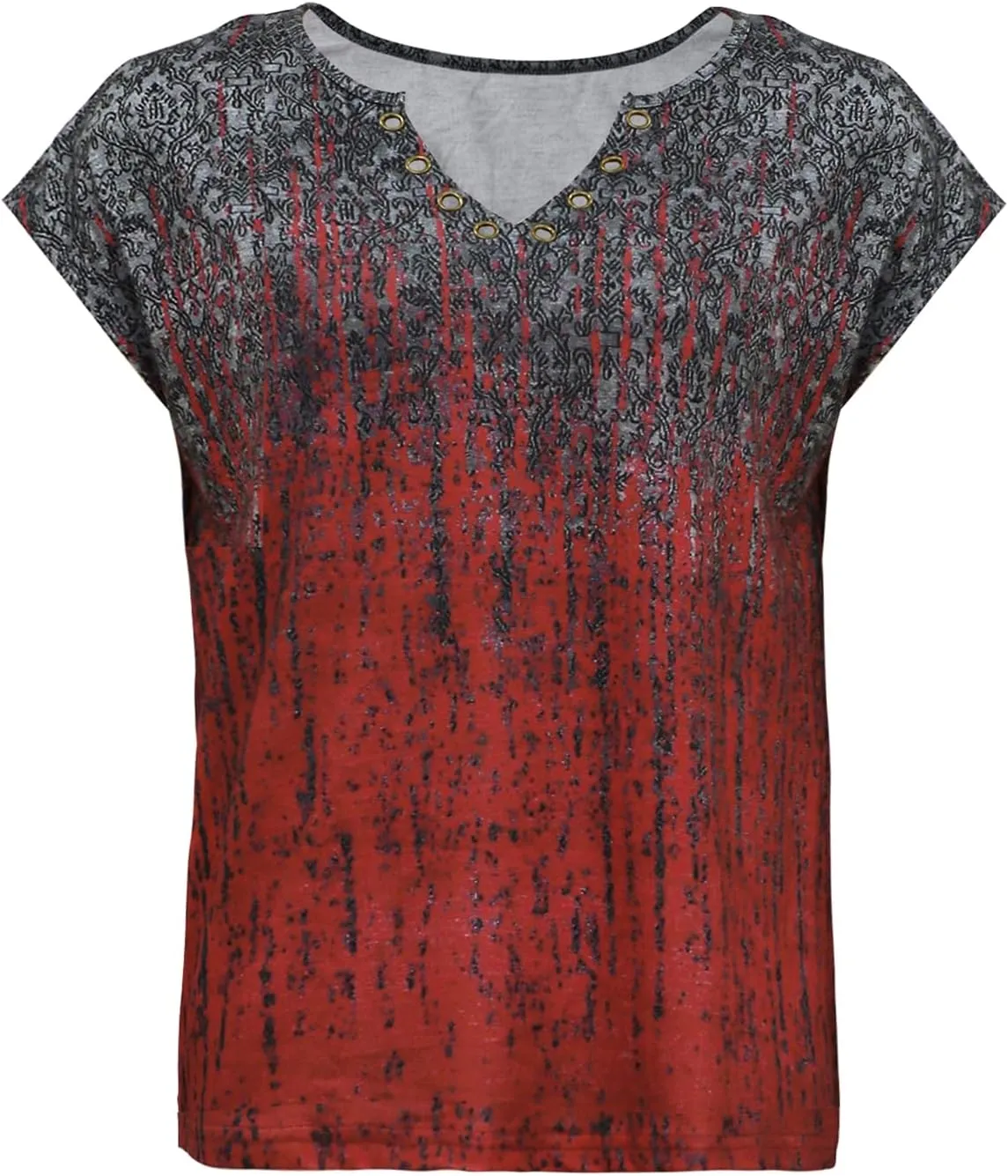 Zyyfly Womens Cap Sleeve Tank Tops V Neck Graphic Summer Shirts Loose Fit